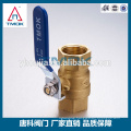 TMK 201 bronze ball valve contol valve PTFE packing 0-ring gasket gland nut three layer sealing PTFE seated brass ball valve